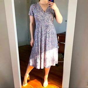 L.L. Bean Summer Knit Dress Short Sleeve Size M